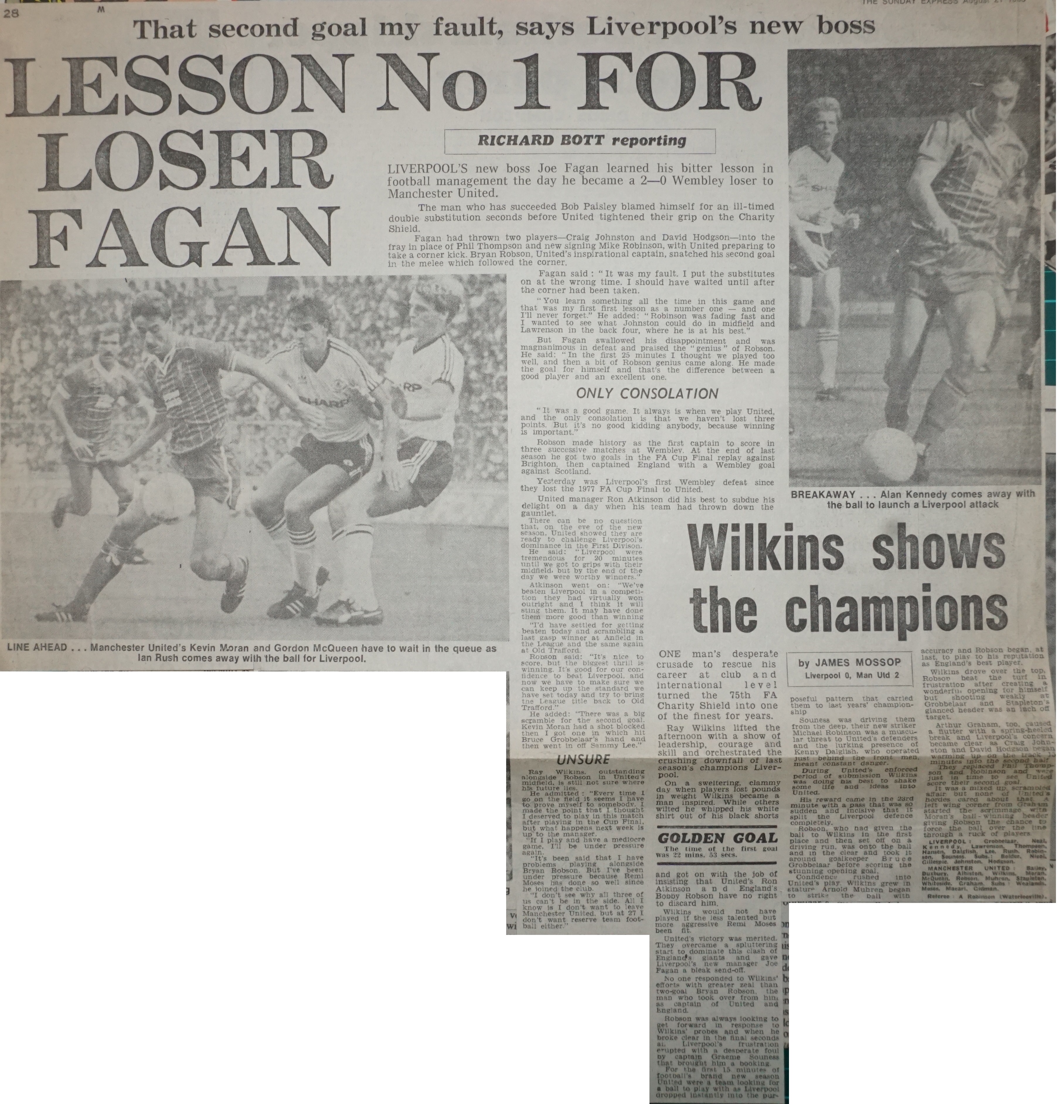 Lesson number one for loser Fagan